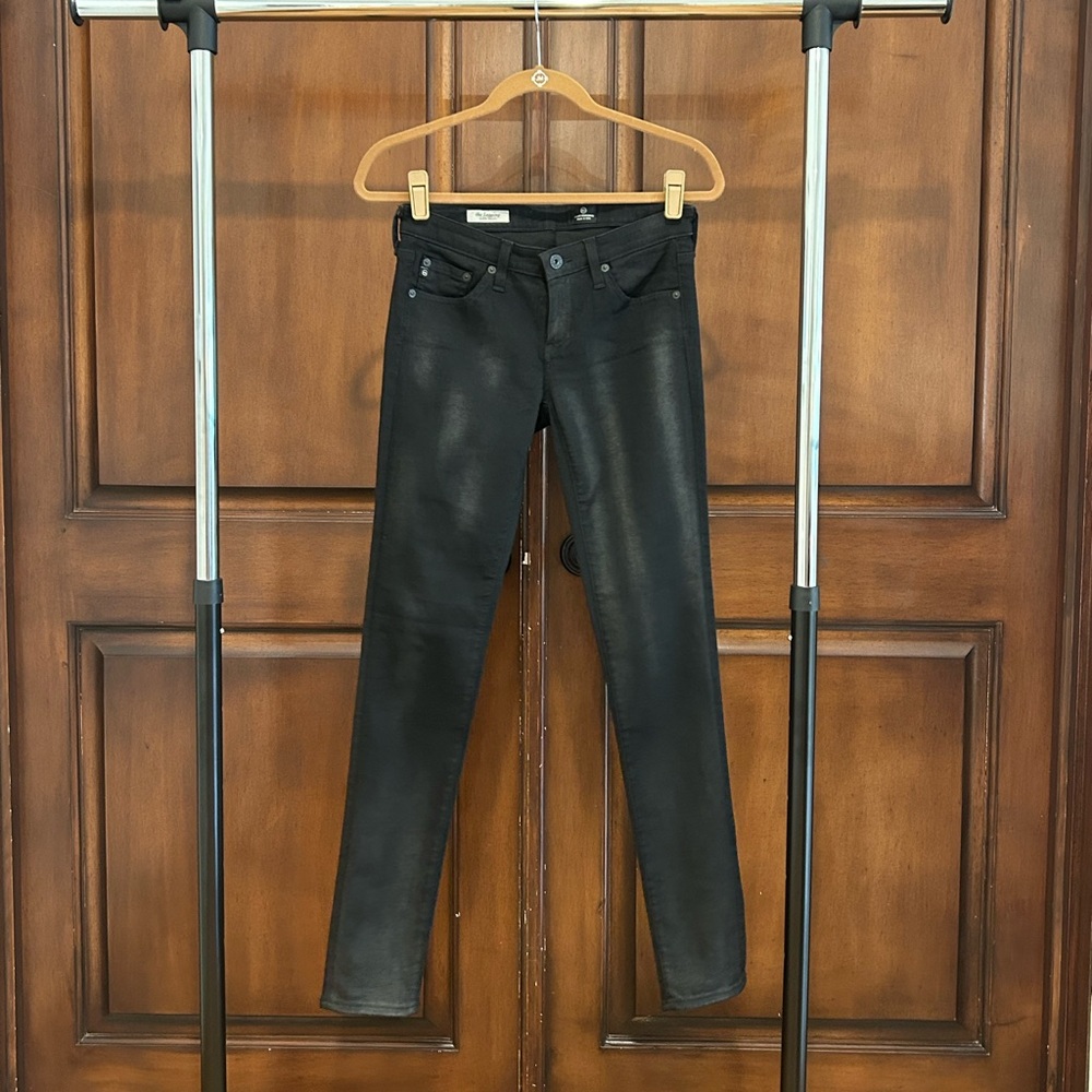AG Adriano Goldschmied black ankle skinny jeans